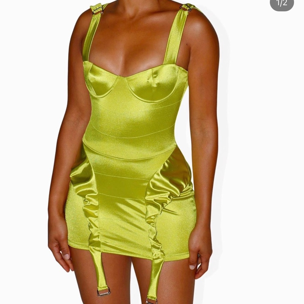 Satin Kiwi dress